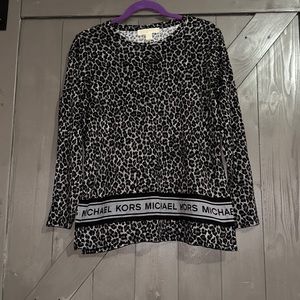 Michael Kors long sleeves leopard shirt